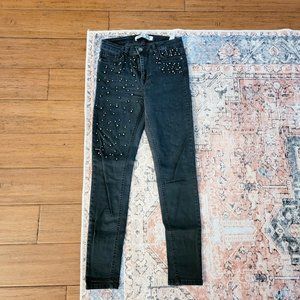 Karol Dept Denim Size 2 Studded Black Jeans